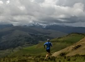 Cordillera Blanca peeking through the clouds