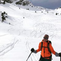 First post TBI turns  - touring with a grin of gratitude in Graubünden