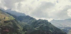 Running above the crowds of Pisac in the Sacred Valley