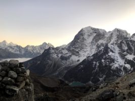 Descending from Lobuche Summit to High Camp