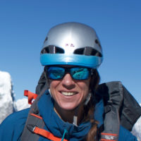 Jill between C1 and C2 Ama Dablam, November 2020