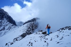 Hovering fog in the Himalayas