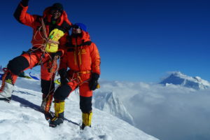 Anything to Look Taller ~ Laughs Atop Himlung Summit