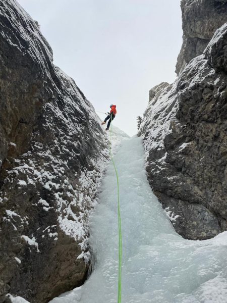 First multi pitch on ice  Grotto Canyon, Canmore, Alberta