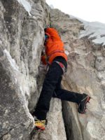 Mixing things up; not rock, not ice. This is dry tooling take 1.