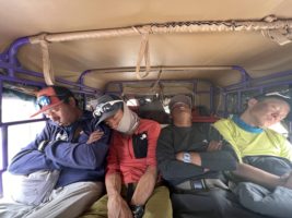 Sleepy Sherpa and tired boyz