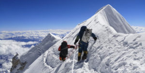Beginning the descent of Makalu: my 4th 8000; the 5th highest