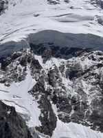 Eyeing the route from C1 - C2 on Nanga as we wait for a clear and safe weather window