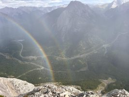 double rainbows as we started to Rappel